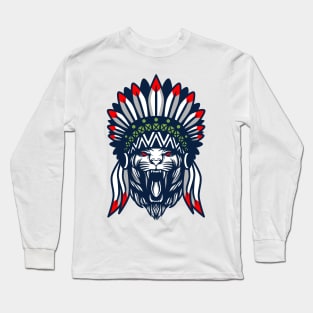 Tiger native american Long Sleeve T-Shirt